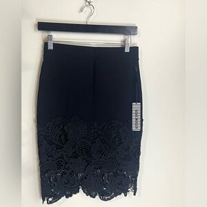 ❣️Haute Monde❣️Black Floral Lace Pencil Skirt